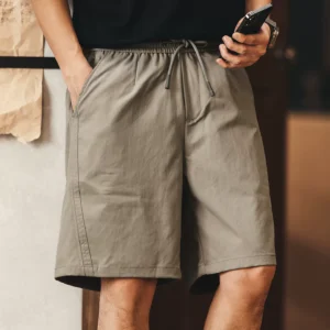格蓝鹿美式复古休闲冰丝短裤男士夏季潮牌宽松速干五分裤工装中裤 937993374614.webp
