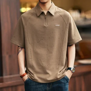 格蓝鹿美式复古重磅激光雕刻短袖polo衫男士2026夏季宽松半袖上衣 861748582902.webp