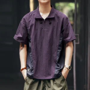 格蓝鹿美式速干冰丝短袖polo衫男夏季潮牌户外轻薄半拉链休闲t恤 852823150150.webp