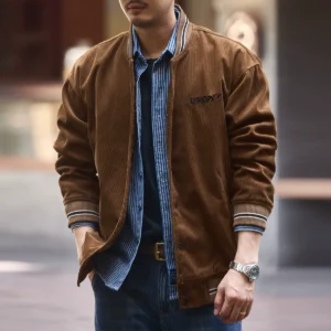 格蓝鹿高端复古刺绣灯芯绒棒球服外套男春秋新款宽松潮牌夹克外套 834971328565.webp